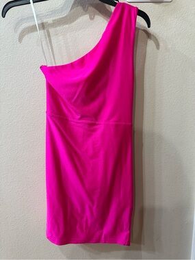 REVOLVE Super Down Hot Pink Dress Size Small